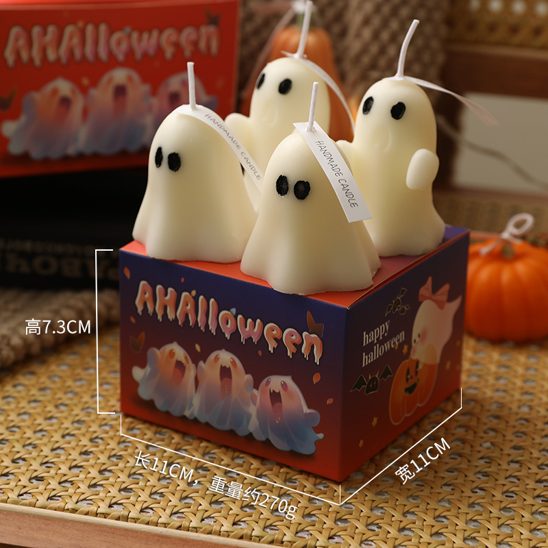 Candle Souvenir - Halloween Ghost Scented Candle, Smokeless Aromatherapy