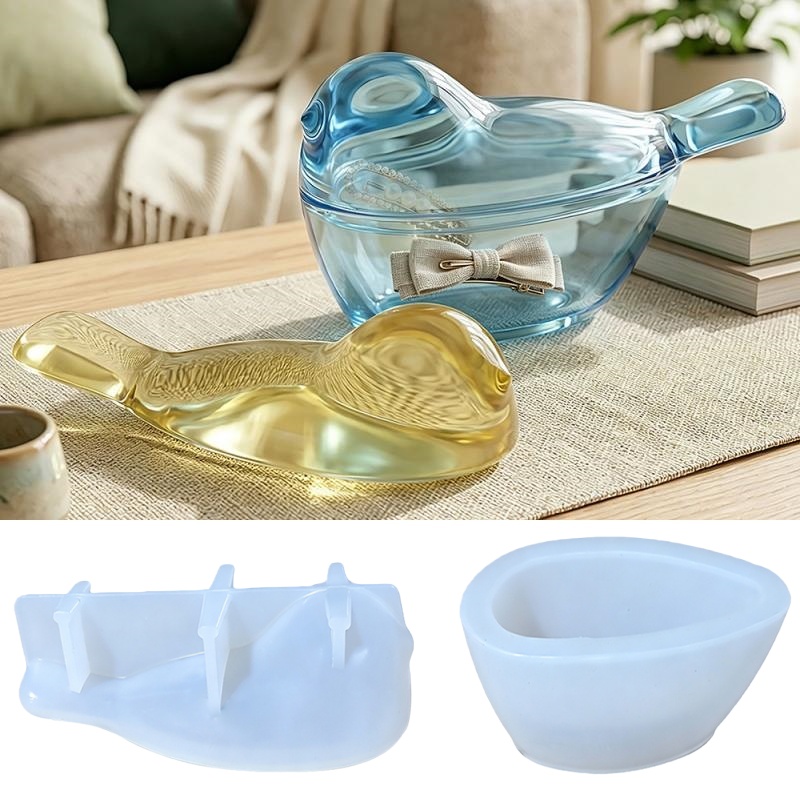 Candle Vessel Supplies - Creative Bird Shape Candle Jar Silicone