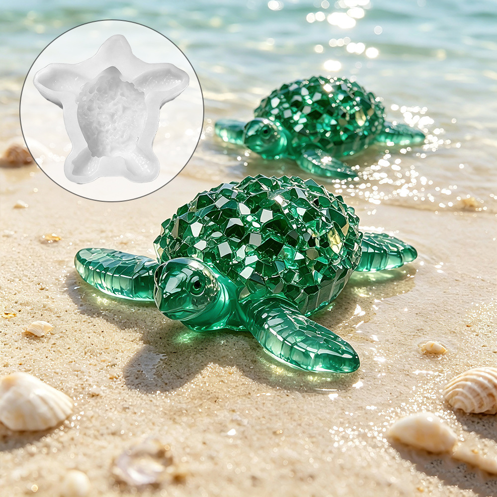 Candle Souvenir - Diamond Cut Healing Sea Turtle Silicone