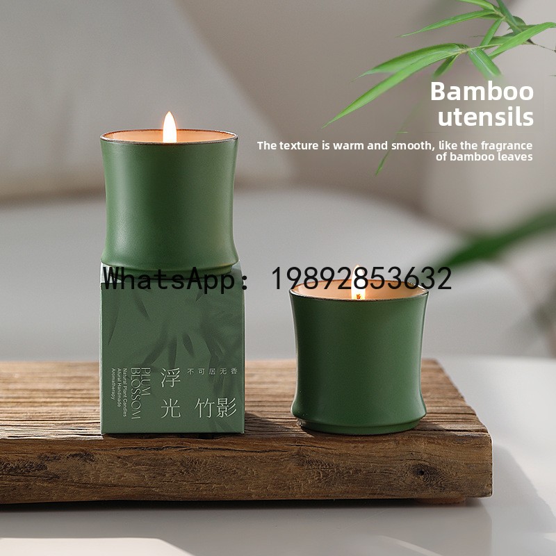 Candle Souvenir - LZ scented candle gift box bamboo