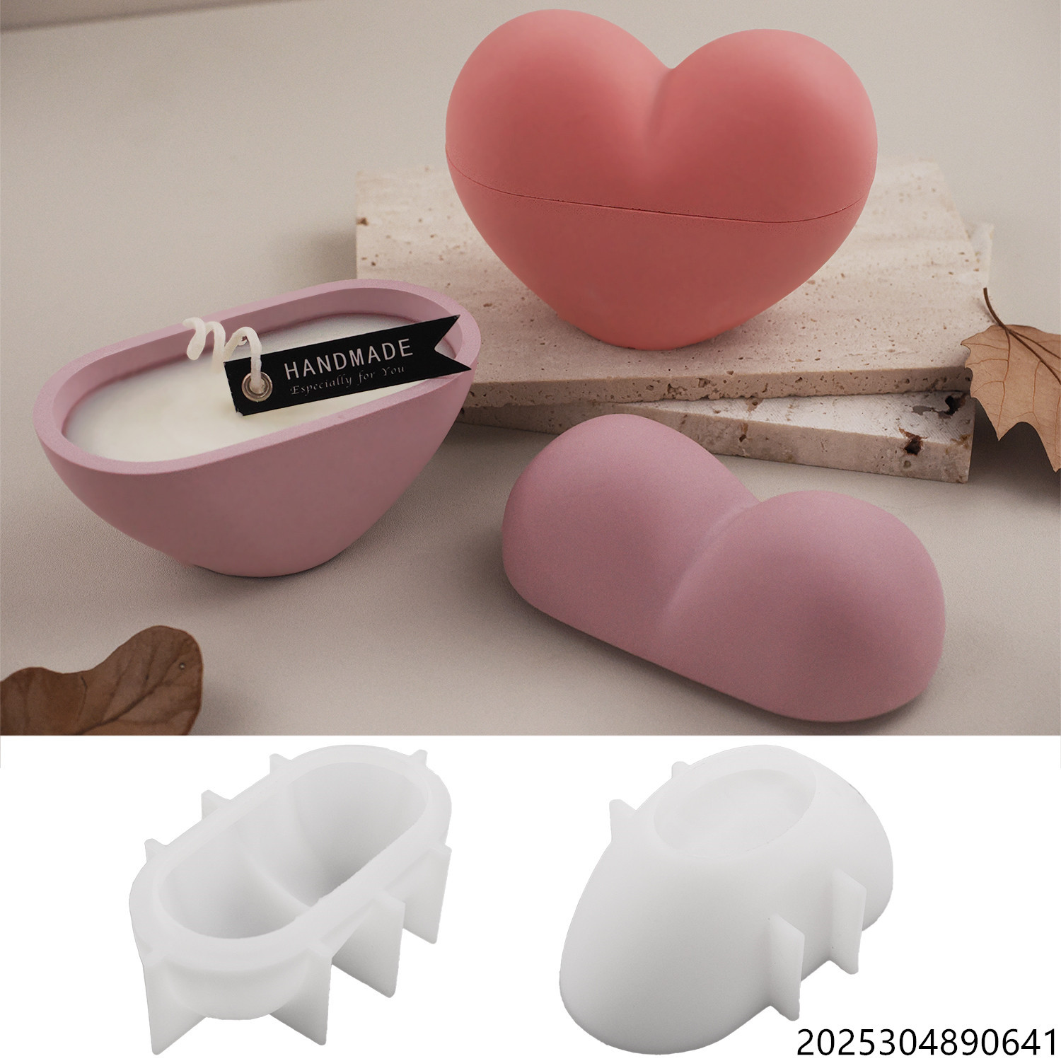 Candle Vessel Supplies - DIY Heart Shape Candle Jar Silicone