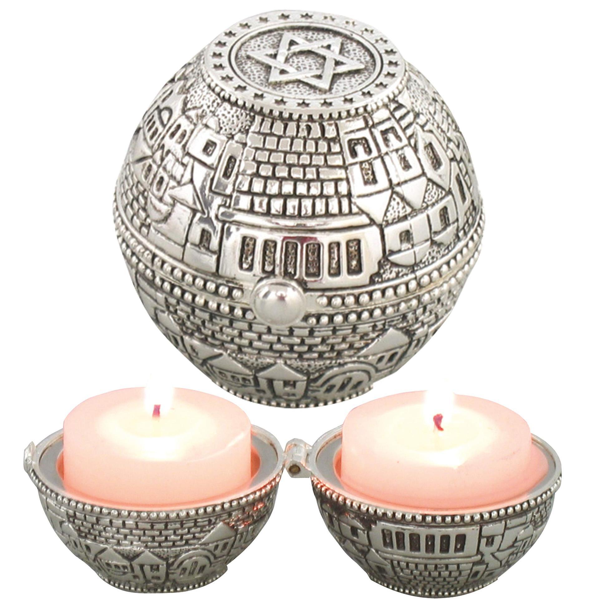 Candle Zero - Jewish Shabbat Metal Travel Candle Holders