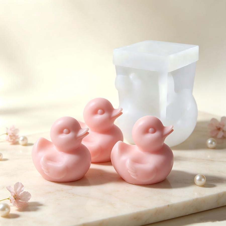 Candle Souvenir - 3D Cute Duck Silicone Candle Mold,