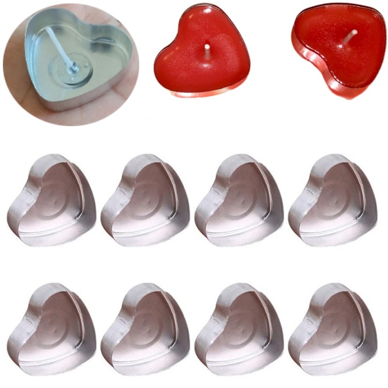 100 Sets Heart shaped Empty Al - Candle Zero ulasan dan harga