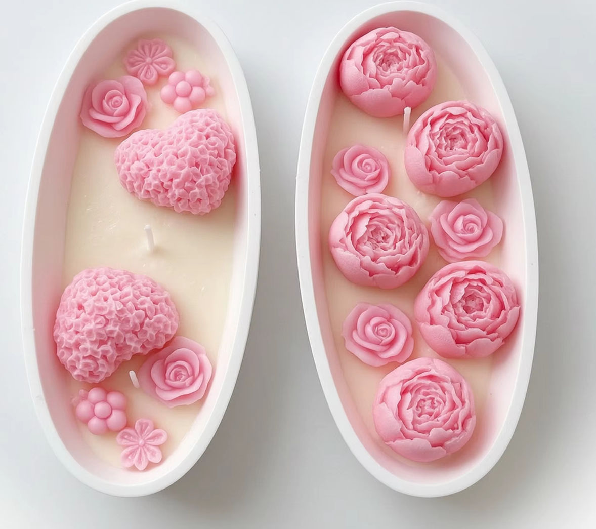 Heart Rose Floral Scented Cand - Candle Souvenir ulasan dan harga