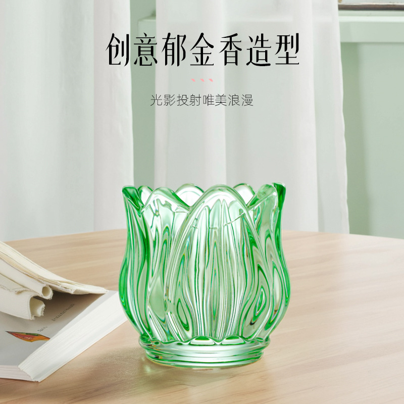 Empty Glass Tulip Candle Holde - Candle Zero ulasan dan harga