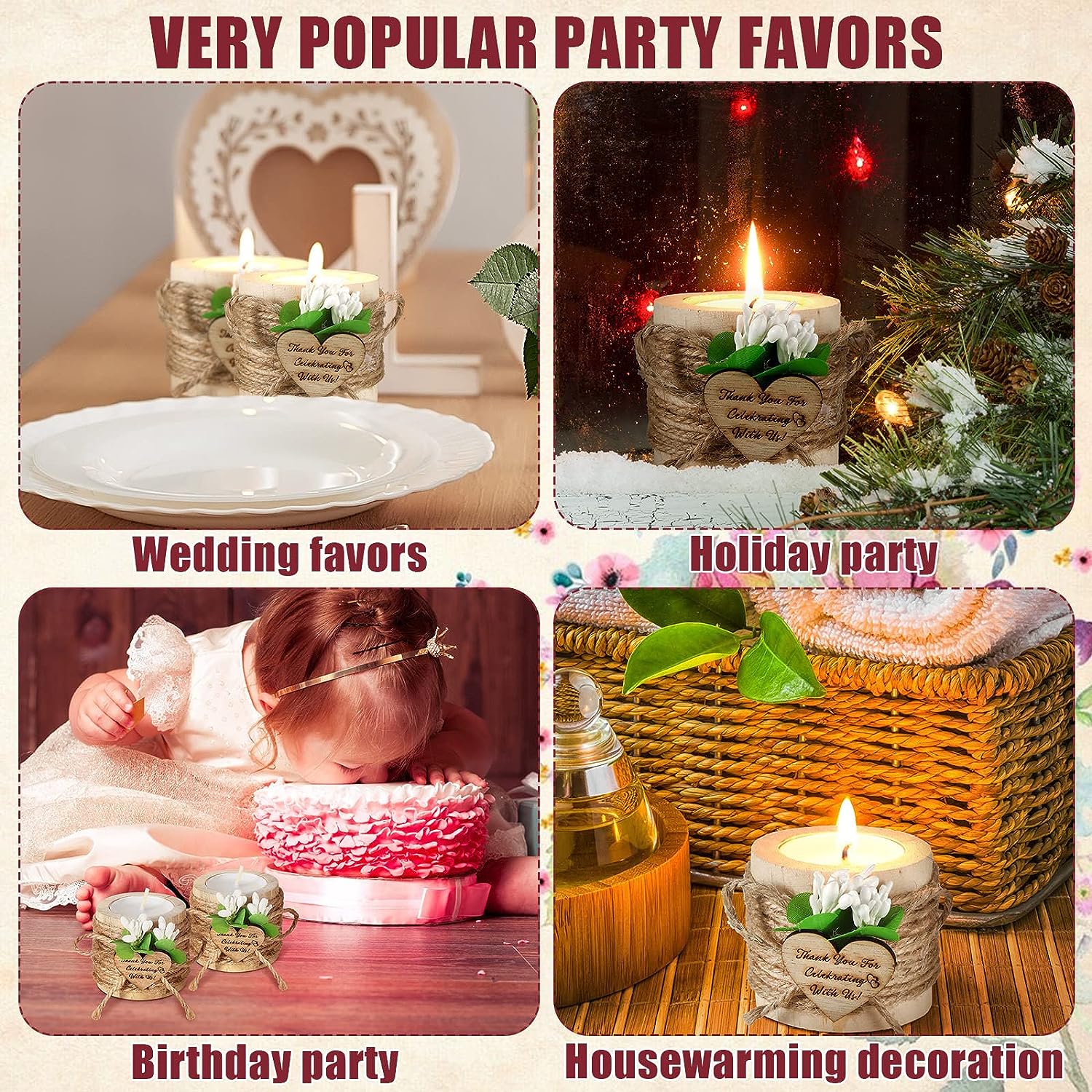 6/12/24PCS Guest Gift Candle f - Candle Zero ulasan dan harga