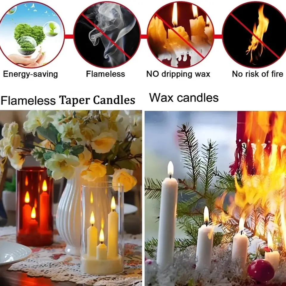 3 in1 Flameless LED Taper Cand - Candle Zero ulasan dan harga