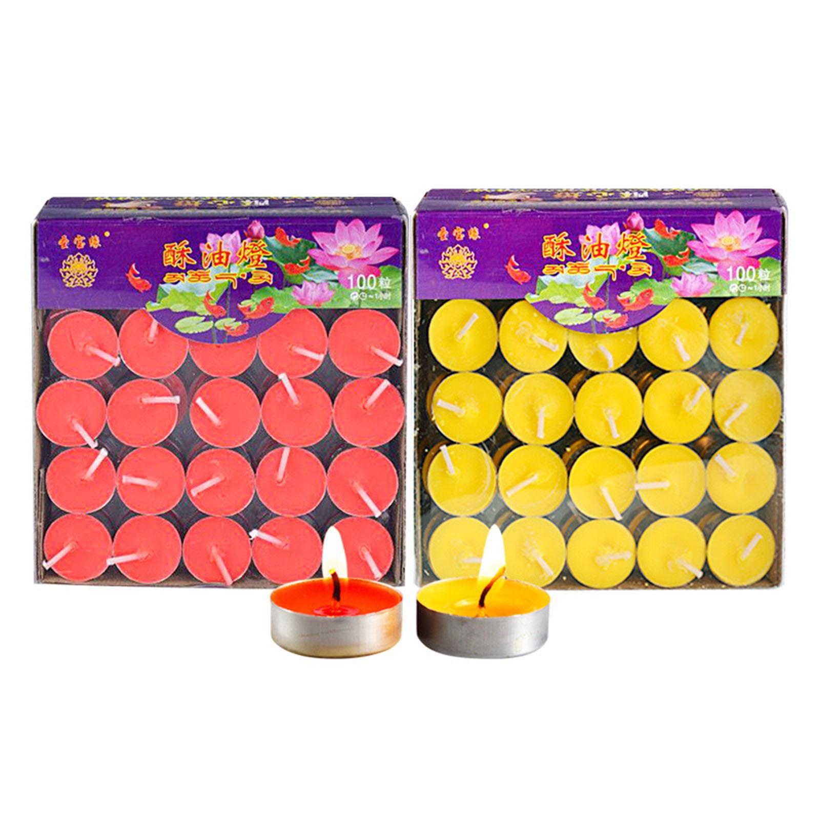 100pcs/Set DIY Round Smokeless - Candle Zero ulasan dan harga