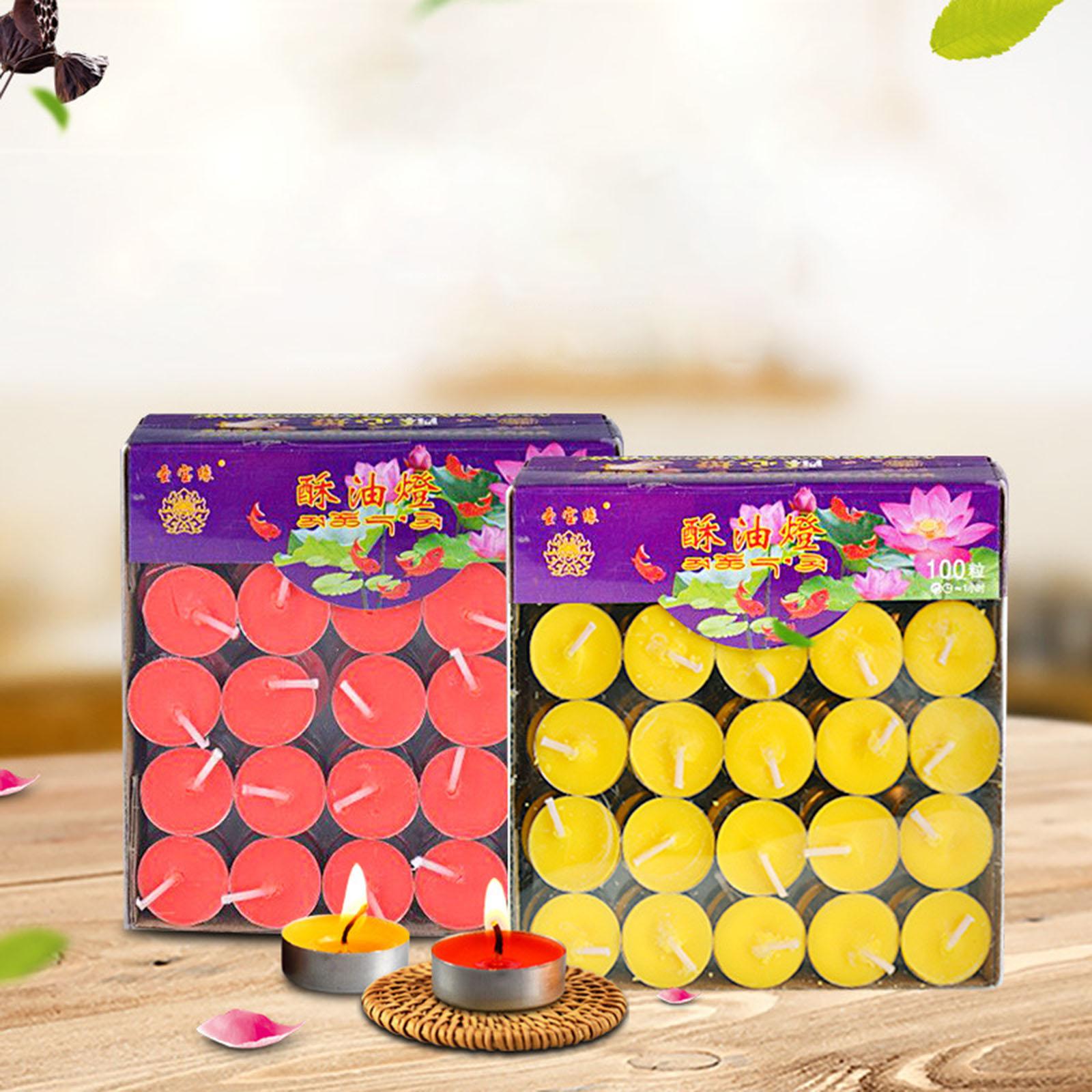 100pcs/Set DIY Round Smokeless - Candle Zero ulasan dan harga