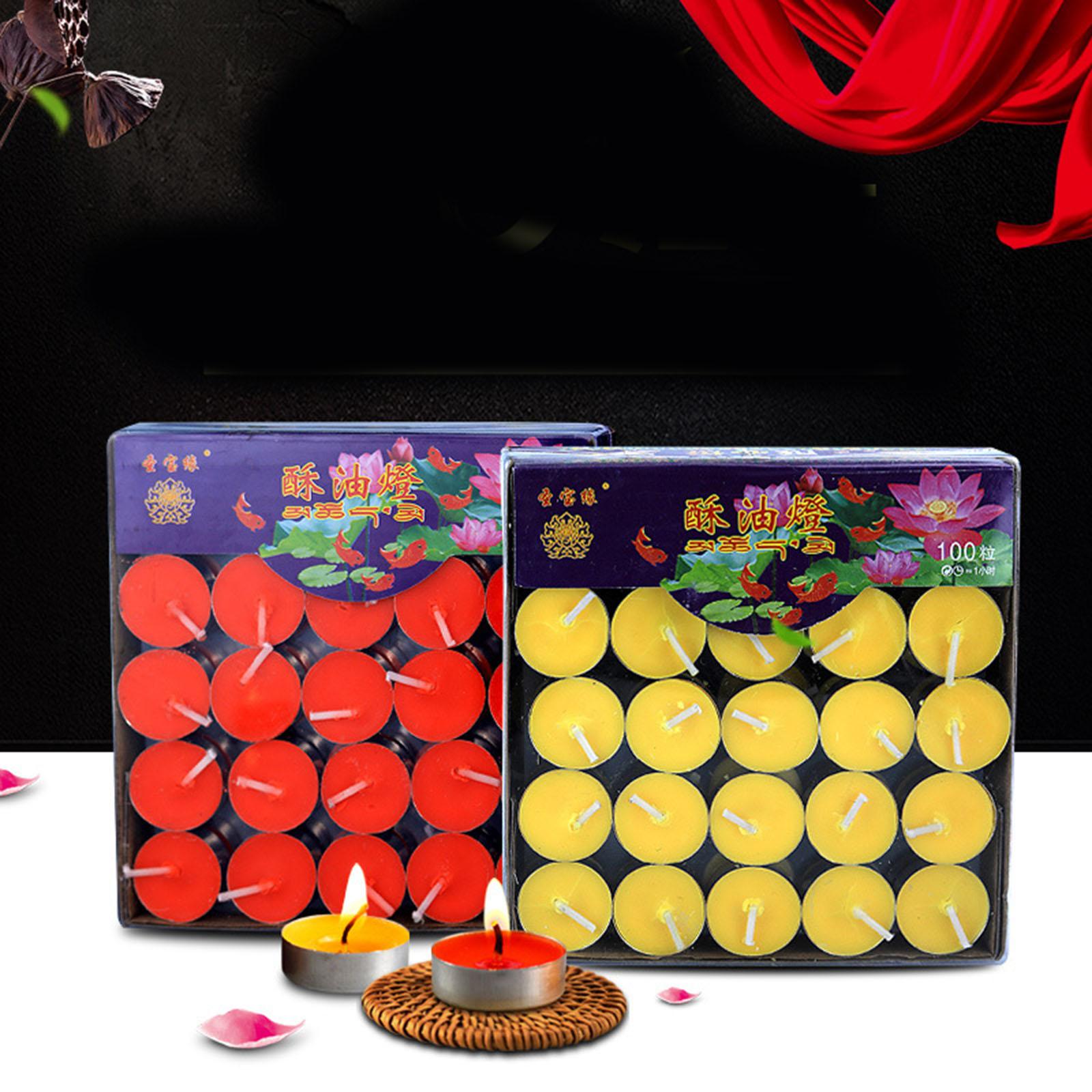 100pcs/Set DIY Round Smokeless - Candle Zero ulasan dan harga