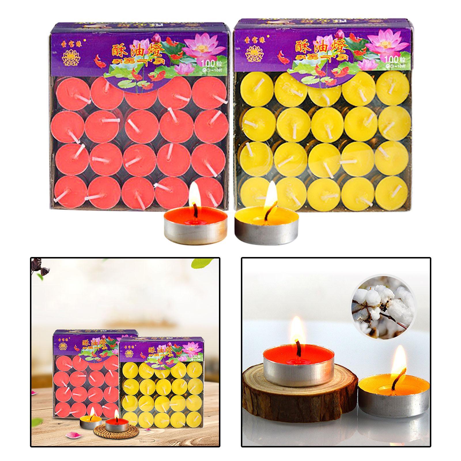 100pcs/Set DIY Round Smokeless - Candle Zero ulasan dan harga