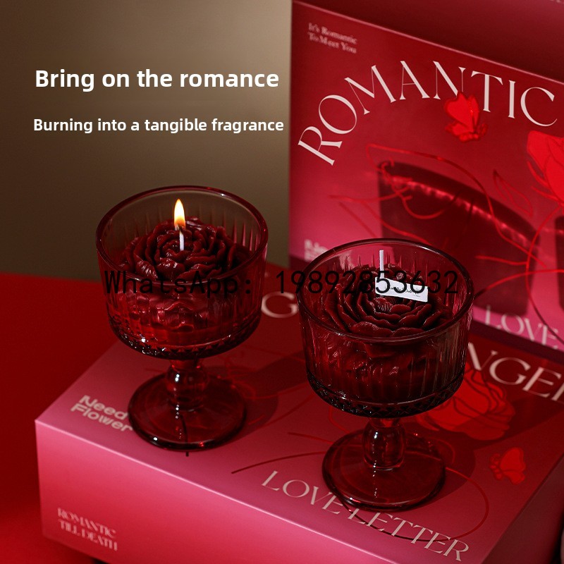 LZ rose scented candle modelin - Candle Souvenir ulasan dan harga