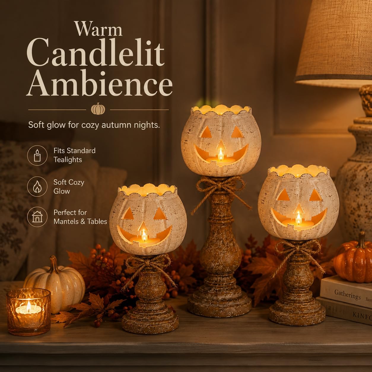 Rustic White Pumpkin Tealight  - Candle Zero ulasan dan harga