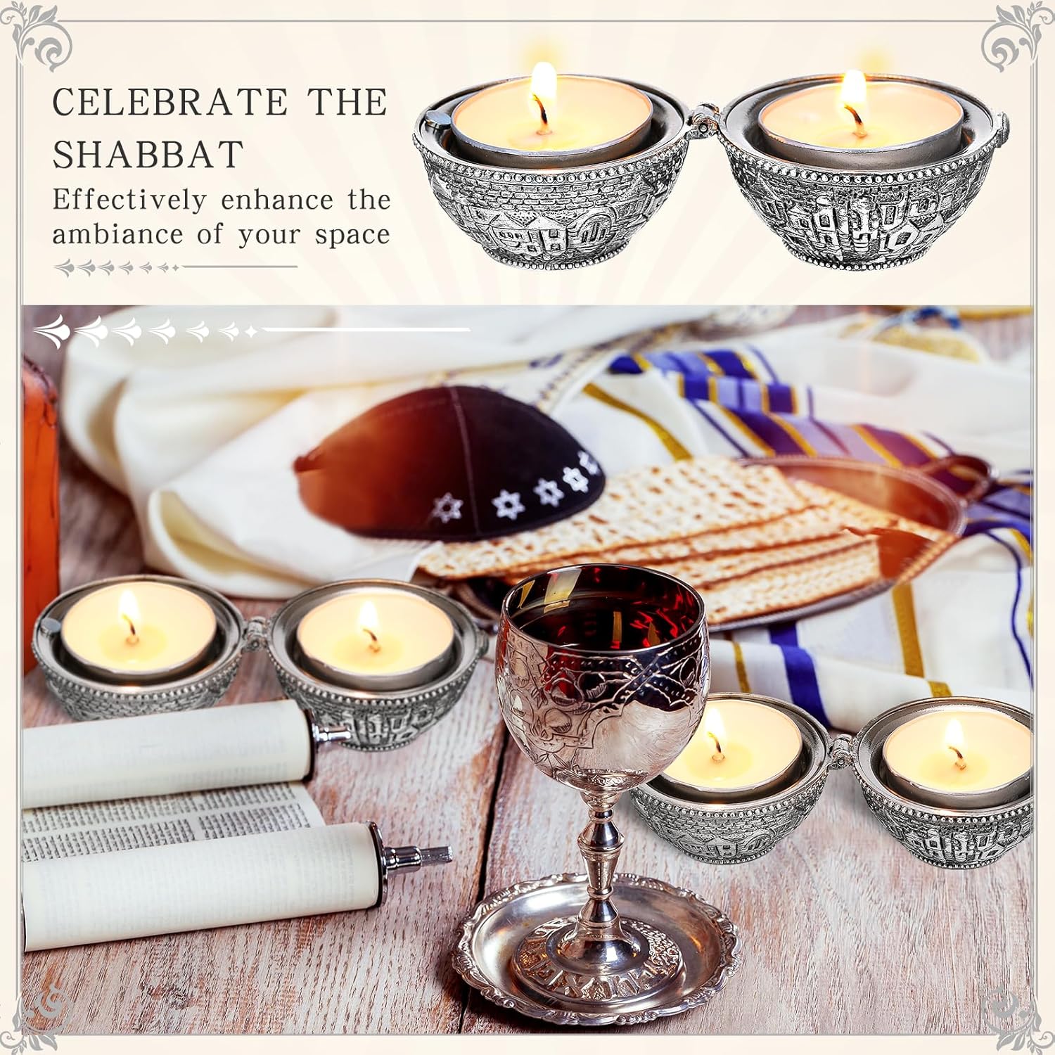 Jewish Shabbat Metal Travel Ca - Candle Zero ulasan dan harga