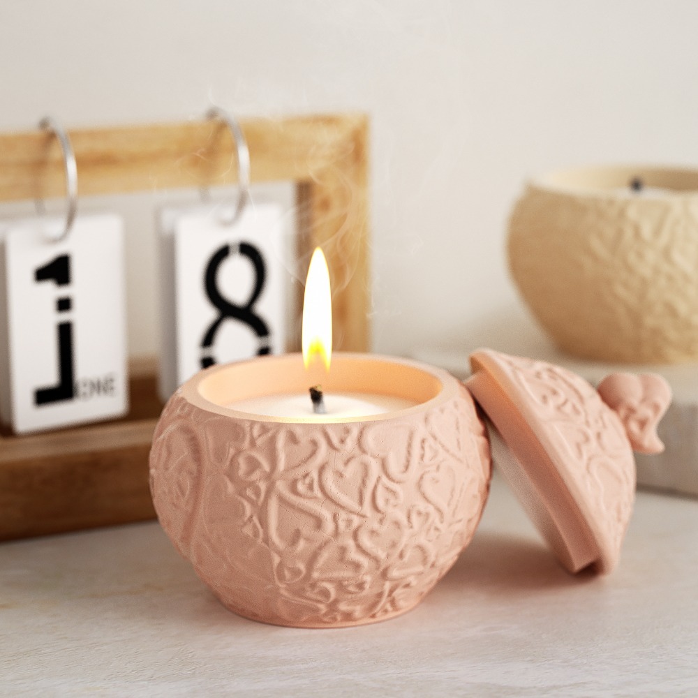 Floral Embossed Storage Box wi - Candle Vessel Supplies ulasan dan harga