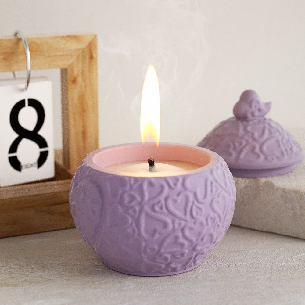 Floral Embossed Storage Box wi - Candle Vessel Supplies ulasan dan harga